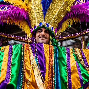Man with carnival costume