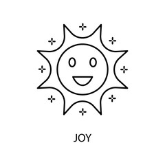 joy concept line icon. Simple element illustration.joy concept outline symbol design.