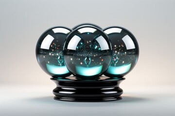 Mystic crystal ball, ready to reveal its secrets, on isolated on white background, Generative AI