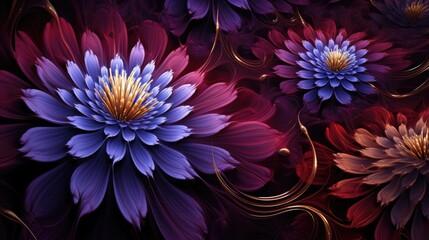 Obraz premium red and yellow dahlia