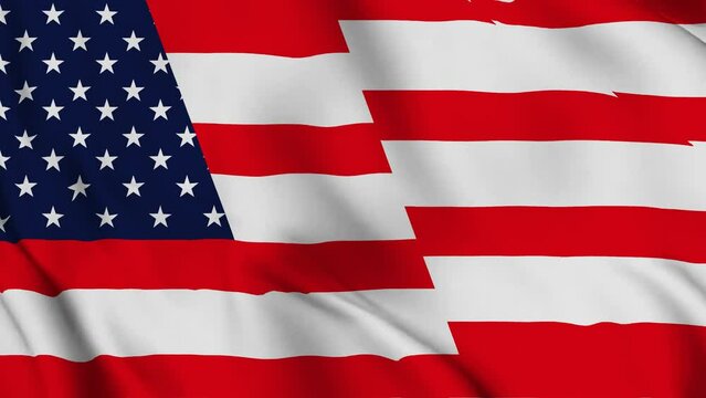American flag waving video. USA flag Closeup 4k Full HD video