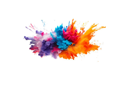colorful explosion of air transparent background