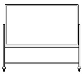 Obraz premium ホワイトボード、ホワイトボードのシンプルなフレーム