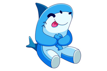 Cute Shark Cartoon Character Design