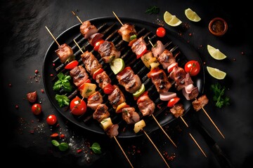 shish kebab on the barbecue