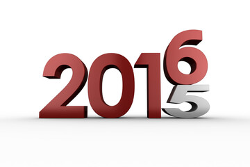 Digital png illustration of red 2016 and 5 number on transparent background