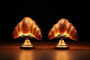 Artificial food decor, lamp, croissant lamp, bright and unusual.