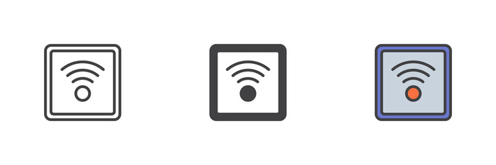 Wi-fi zone different style icon set