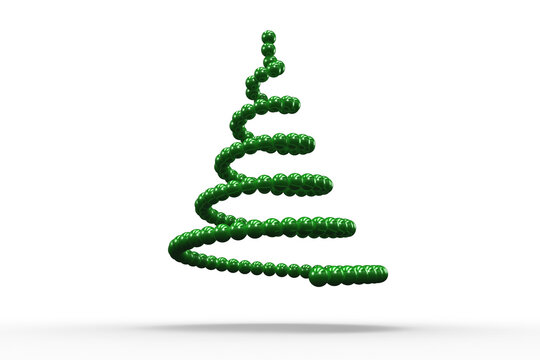 Digital png illustration of christmas tree of green spots on transparent background