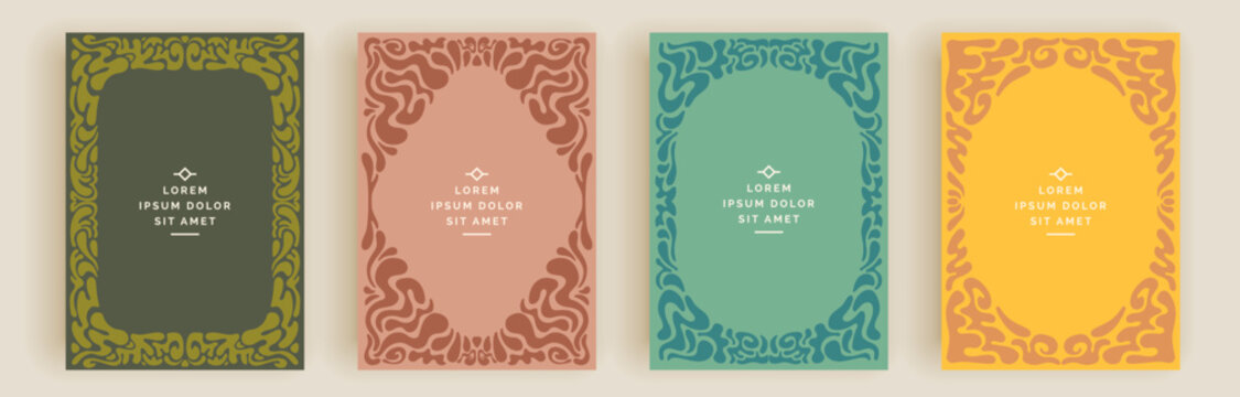 Modern abstract covers set, minimal covers design. Colorful geometric background, vector illustration.