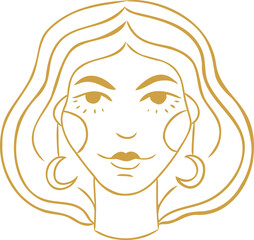 Digital png illustration of yellow virgin star sign on transparent background