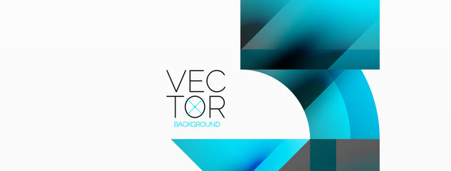 Glossy circle, square, triangle shapes minimalist geometric backdrop. Sleek, contemporary design with a touch of sophistication for digital designs, presentations, website banners, social media posts