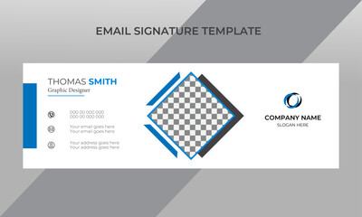 Clean and simple email signature design, Personal email signature and email footer template layout. 