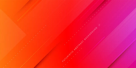 Abstract colorful pink and orange gradient illustration background with simple line and shadow pattern. Cool design. Eps10 vector