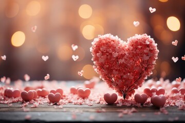 Heart shape on a romantic background love
