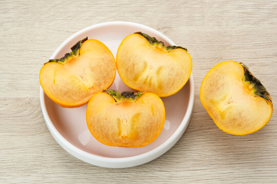 Fresh Ripe Persimmon or Kesemek fruit 
