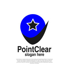 point clear logo design template illustration