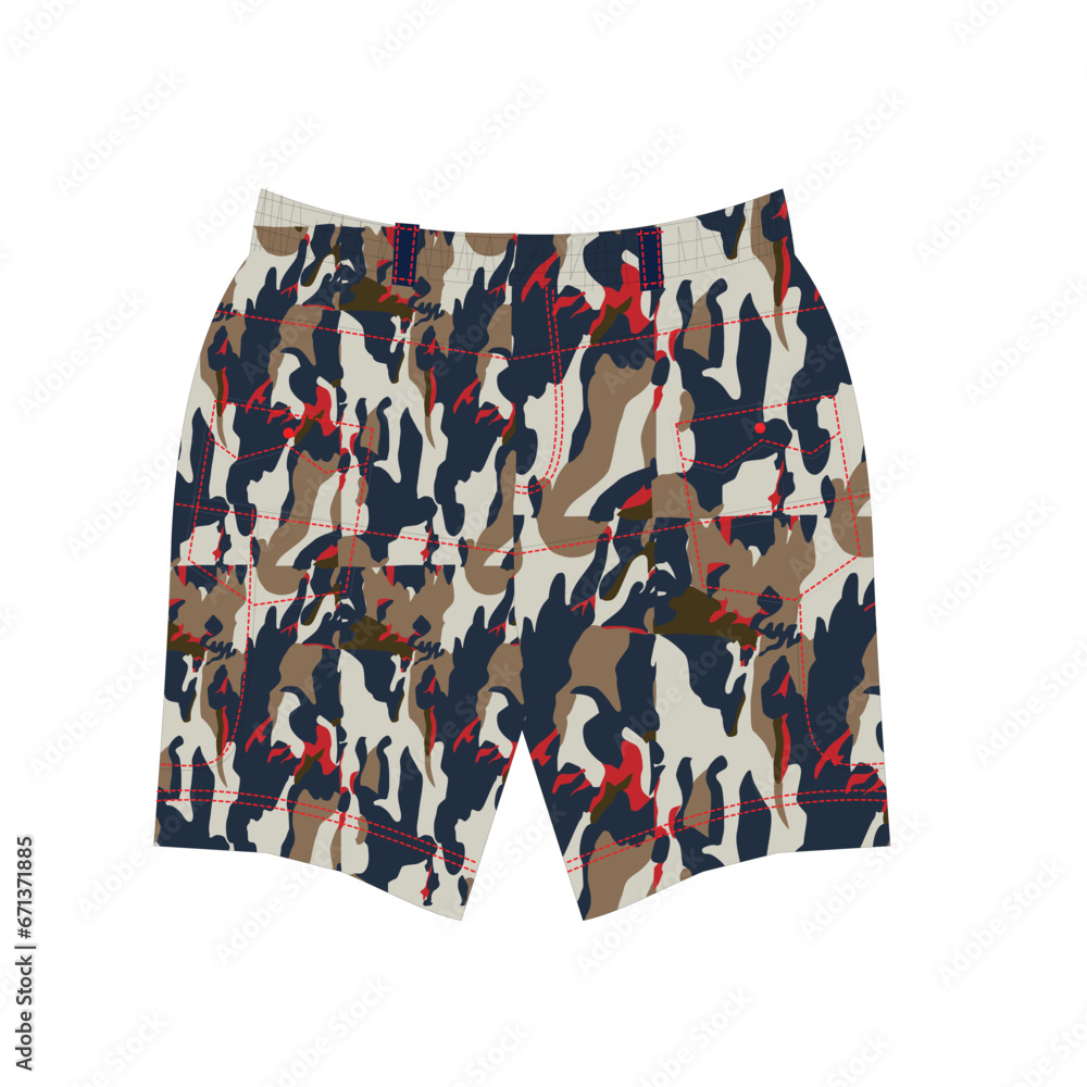 Canvas Prints military shorts print vector art