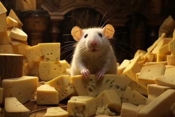 A rat dreaming of cheese