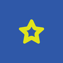 star icon vector on blue background 