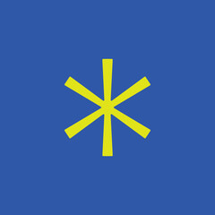 star icon vector on blue background 