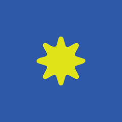 star icon vector on blue background 