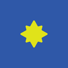 star icon vector on blue background 