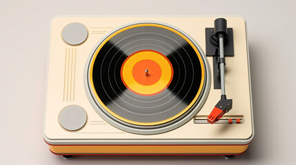 Retro vinyl record player