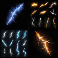 shock hit powerful ray lightning spark flare flash shine thunder glow electricity force weather