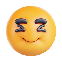 Smiling Emoji 3d Icon Design