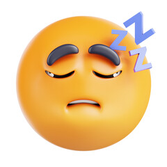 Sleepy Emoji 3d Icon Design