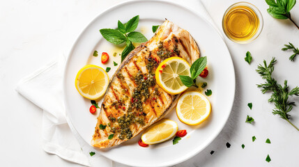 Lemon Herb Grilled Fish Foodblogger Food Photographs.