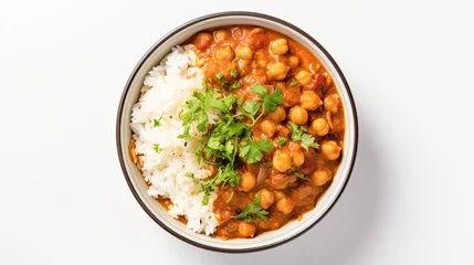 Fotobehang Chana Masala: Indian chickpea curry Stylish Foodblogger Food Photographs. © HappyTime 17