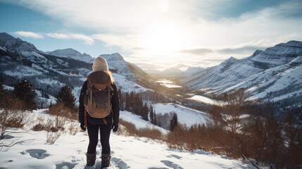 Fototapeta na wymiar Winter exploration of Utah