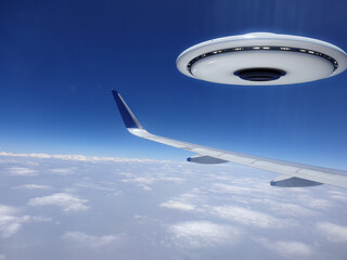 Encounter with a UFO in a flight