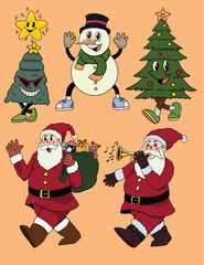 Merry Christmas and santa claus