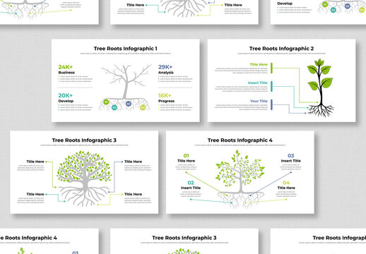 Tree Roots Infographic Template layout