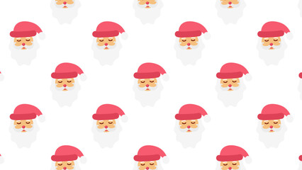 Simple seamless pattern with the image of Santa Claus. Vector illustration