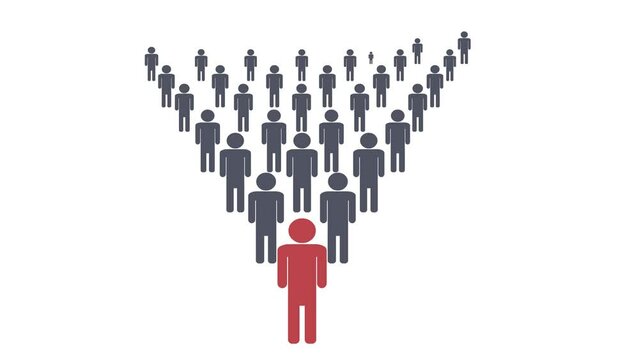 People group pictogram of crowd persons