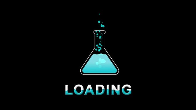 Science glass tube loading animation