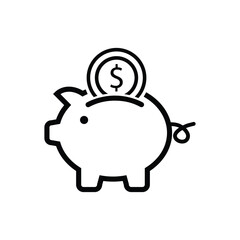 Piggy Bank Icon Vector Design template