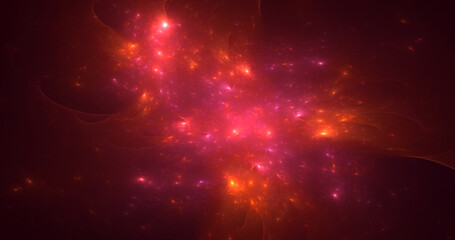 3D manual rendering abstract technology fractal background