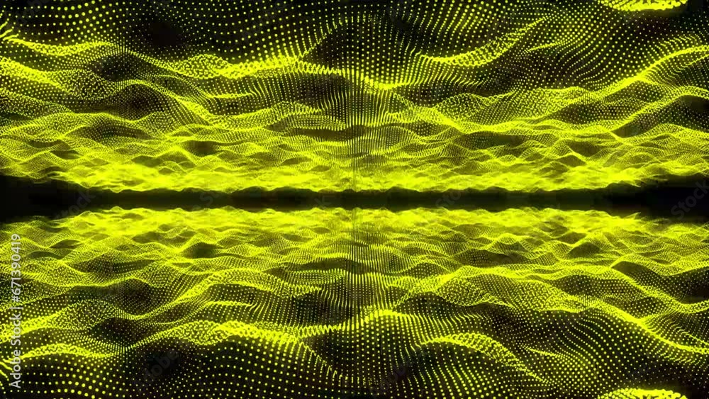 Poster black abstract background and yellow dot. futuristic, modern, digital, abstract and technology dots 