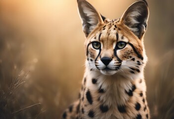 Fototapeta premium Serval Photography Stock Photos cinematic, wildlife, serval, Big Cat, for home decor, wall art, posters, game pad, canvas, wallpaper