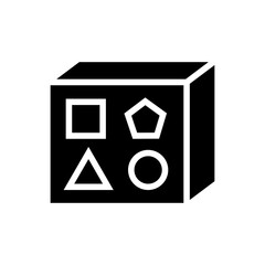 Wooden block toy icon