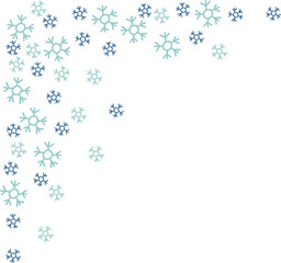 Christmas snowflake corner vector illustration