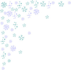 Christmas snowflake corner vector illustration