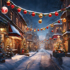 christmas tree in the city