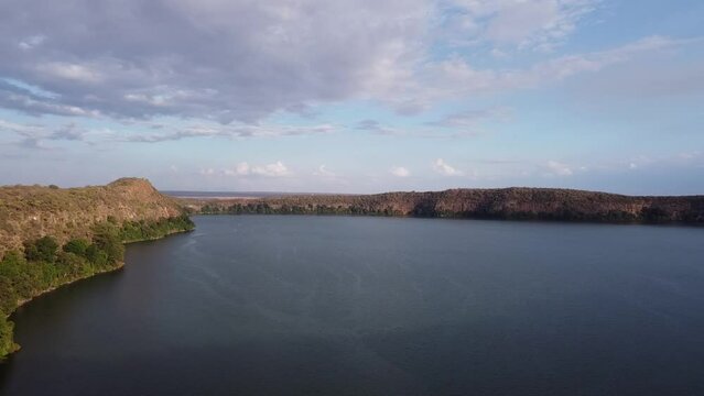 LAKE CHALA BY DRONE AERIAL FOOTAGE