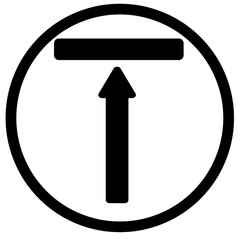 upload sign with white background. black colour circle with middle arrow.